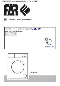 Mode d’emploi FAR LF5822W Lave-linge