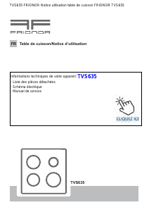 Mode d’emploi Frionor TVS635 Table de cuisson
