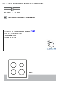Mode d’emploi Frionor PI63 Table de cuisson