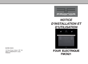 Mode d’emploi Frionor FMCN21 Four