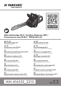Bruksanvisning Parkside IAN 416552 Kedjesåg
