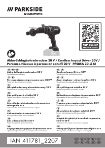 Manuál Parkside IAN 411781 Akušroubovák