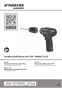 Mode d’emploi Parkside IAN 373095 Perceuse visseuse