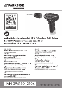 Manuál Parkside IAN 394160 Akušroubovák