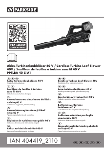 Návod Parkside IAN 404419 Vysávač lístia