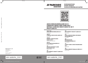 Brugsanvisning Parkside IAN 448696 Linjelaser