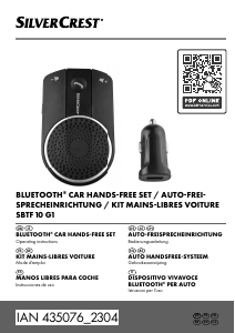 Bruksanvisning SilverCrest IAN 435076 Handsfreesats