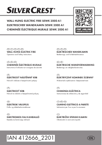 Használati útmutató SilverCrest IAN 412666 Elektromos kandalló