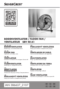 Használati útmutató SilverCrest IAN 386637 Ventilátor