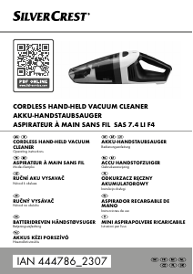 Manual SilverCrest IAN 444786 Handheld Vacuum