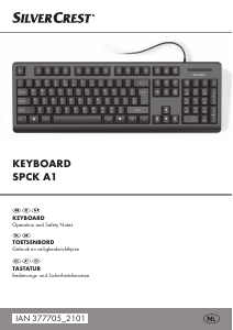 Bedienungsanleitung SilverCrest IAN 377705 Tastatur