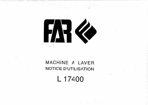 Mode d’emploi FAR L17400 Lave-linge