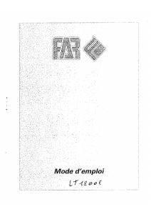 Mode d’emploi FAR LT1200E Lave-linge