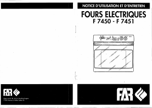 Mode d’emploi FAR F7450 Four