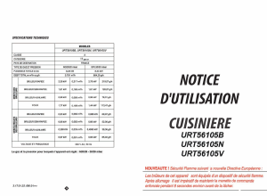 Mode d’emploi Esco URT56105V Cuisinière