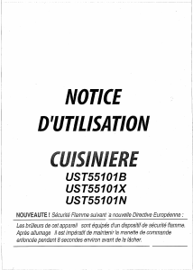 Mode d’emploi Esco UST55101X Cuisinière