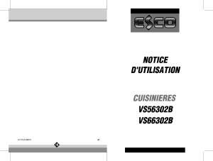 Mode d’emploi Esco VS56302B Cuisinière