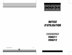 Mode d’emploi Esco VS66212BC Cuisinière
