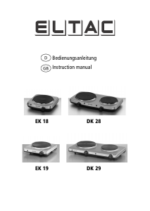 Bruksanvisning Eltac EK 19 Häll