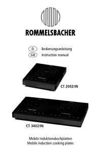 Bedienungsanleitung Rommelsbacher CT 2002/IN Kochfeld