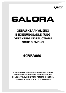Mode d’emploi Salora 40RPA650 Téléviseur LED