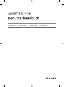 Bedienungsanleitung Samsung DW60DG790I00 Geschirrspüler