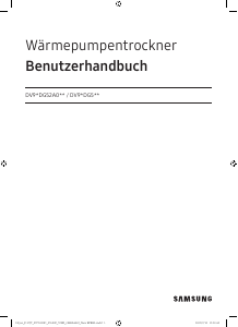 Bedienungsanleitung Samsung DV90DG52A0AH Trockner