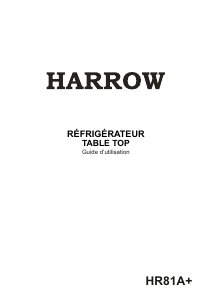 Mode d’emploi Harrow HR81A+ Réfrigérateur