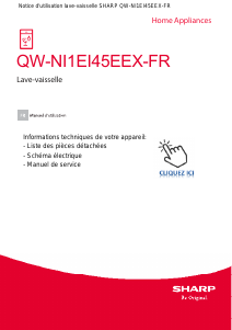 Mode d’emploi Sharp QW-NI1EI45EEX-FR Lave-vaisselle