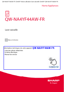 Mode d’emploi Sharp QW-NA4YF44AW-FR Lave-vaisselle