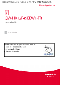 Mode d’emploi Sharp QW-HX12F49EEW1-FR Lave-vaisselle