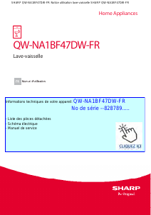 Mode d’emploi Sharp QW-NA1BF47DW-FR Lave-vaisselle