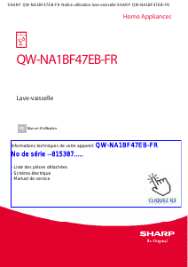 Mode d’emploi Sharp QW-NA1BF47EB-FR Lave-vaisselle
