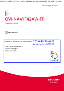 Mode d’emploi Sharp QW-NA4YF42AW-FR Lave-vaisselle