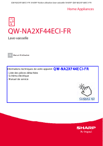 Mode d’emploi Sharp QW-NA2XF44ECI-FR Lave-vaisselle