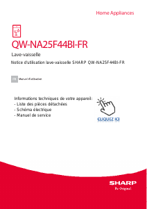 Mode d’emploi Sharp QW-NA25F44BI-FR Lave-vaisselle