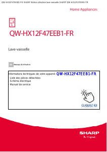 Mode d’emploi Sharp QW-HX12F47EEB1-FR Lave-vaisselle