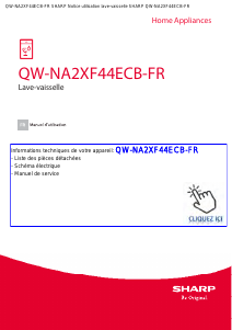 Mode d’emploi Sharp QW-NA2XF44ECB-FR Lave-vaisselle
