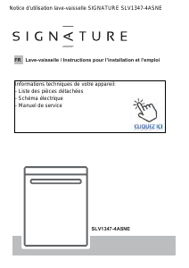 Mode d’emploi Signature SLV1347-4ASNE Lave-vaisselle