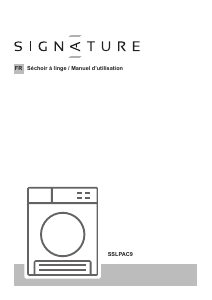 Mode d’emploi Signature SSLPAC9 Sèche-linge