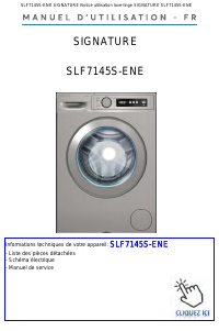 Mode d’emploi Signature SLF7145S-ENE Lave-linge