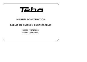 Mode d’emploi Teba TOA21F30.2 Table de cuisson