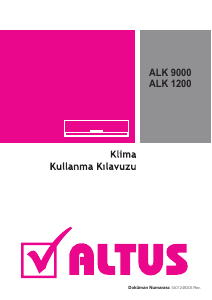 Kullanım kılavuzu Altus ALK 1200 Klima