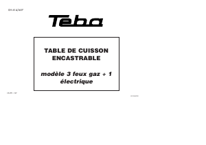 Mode d’emploi Teba TOA22F16 Table de cuisson