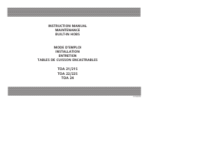 Mode d’emploi Teba TOA24TBA01.2 Table de cuisson