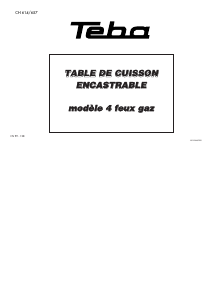 Mode d’emploi Teba TOA21F15 Table de cuisson