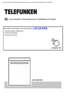 Mode d’emploi Telefunken LVE12S47EK Lave-vaisselle