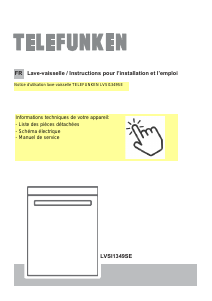 Mode d’emploi Telefunken LVSI1349SE Lave-vaisselle