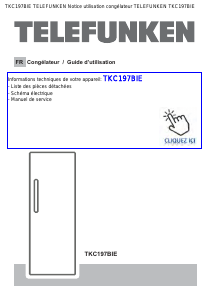 Mode d’emploi Telefunken TKC197BIE Congélateur