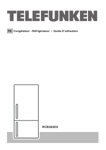 Mode d’emploi Telefunken RCB292DX Réfrigérateur combiné